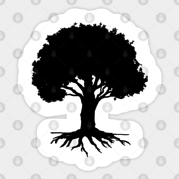 Tree,Well Rooted Sticker by sketchbooksage